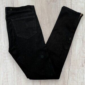 J BRAND Black Ankle Zip Mid Rise Skinny Denim Jeans Women's 27